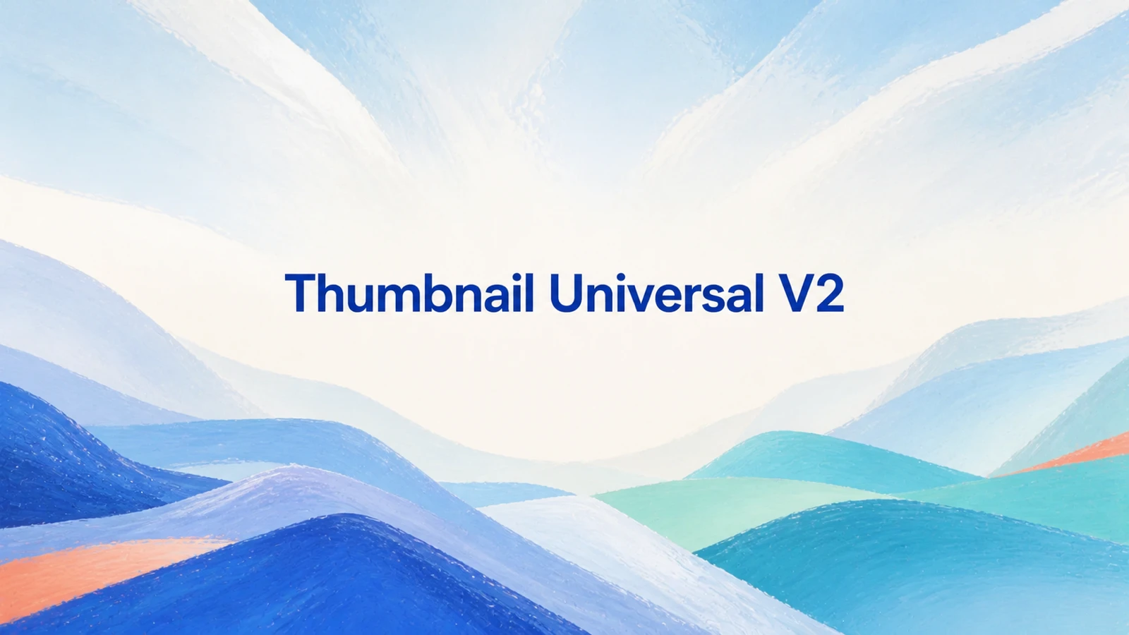 Thumbnail Universal V2 over an original painted landscape in DittoDub blue, aqua, violet, and coral